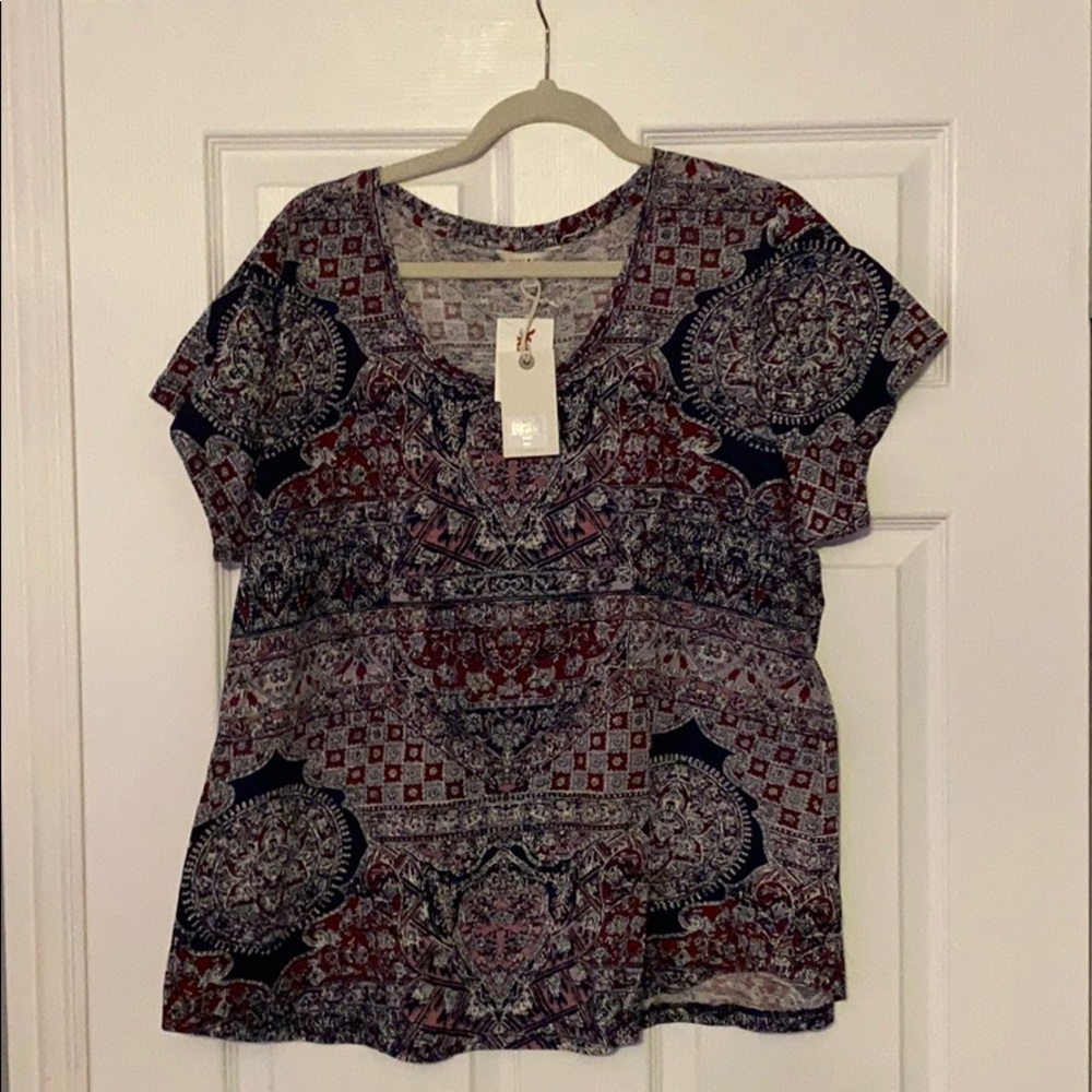 New with tags Lucky Brand 2x blouse